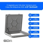 Tampão Casa Máquinas 90x90 Rebaixada Articulada Invisível Gda Cor Branco Brilho