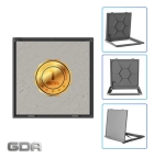 Tampão Casa Máquinas 90x90 Rebaixada Articulada Invisível Gda Cor Branco Brilho
