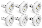Kit 6 Refletores Para Piscinas Syllent Classic ABS Rgbw 10w