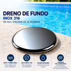kit 2x Dreno Fundo Para Piscina Tholz/global 50mm