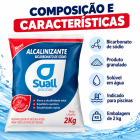 5xElevador Alcalinidade Para Piscina Suall 2kg Alcalinizante